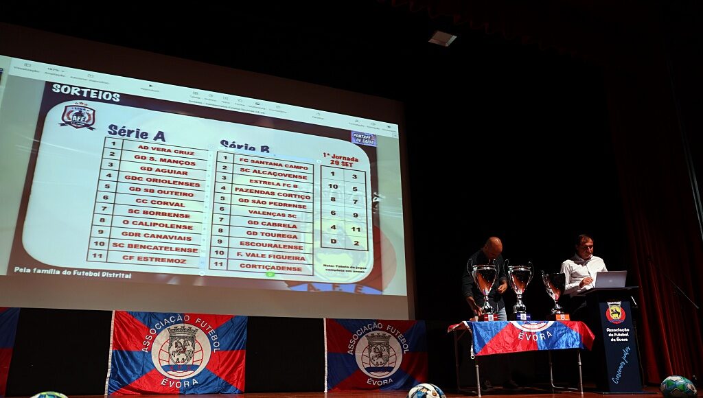 Sorteios das competições seniores de futebol da Ass. de Futebol de Évora realizados em Portel