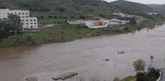 Mau tempo: Guadiana em Mértola subiu como “poucas vezes” se viu, mas sem alarme