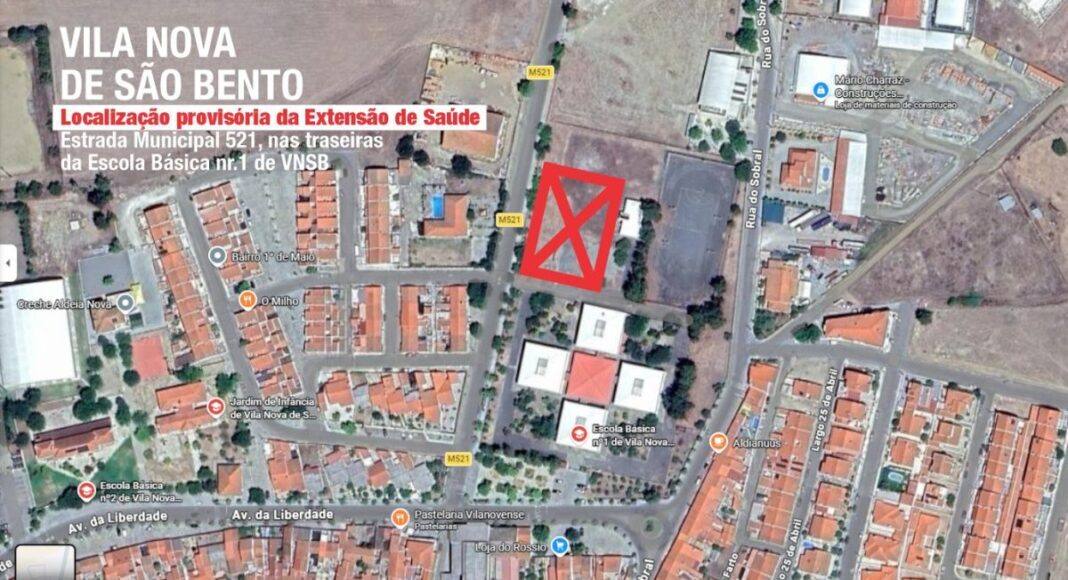 Serpa: Extensão de Saúde de VN de São Bento muda provisoriamente de instalações a partir de 21 de abril
